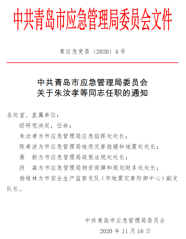 城区应急管理局人事调整，构建更强大的应急管理体系